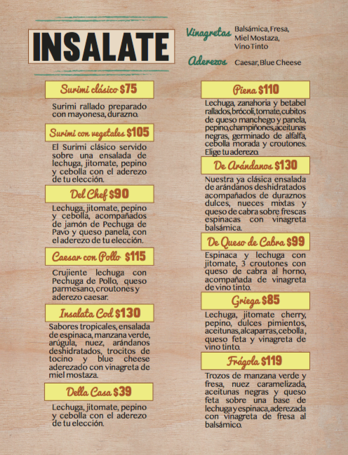 il Tavolo Xóchitl Menu - Image 4